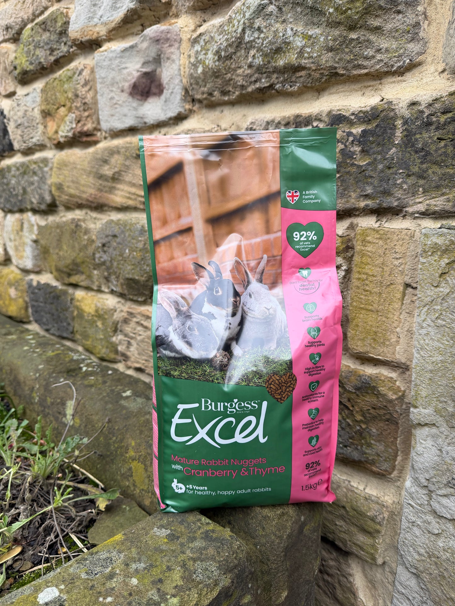 Burgess Excel Tasty Nuggets Mature Rabbit Food - 1.5KG