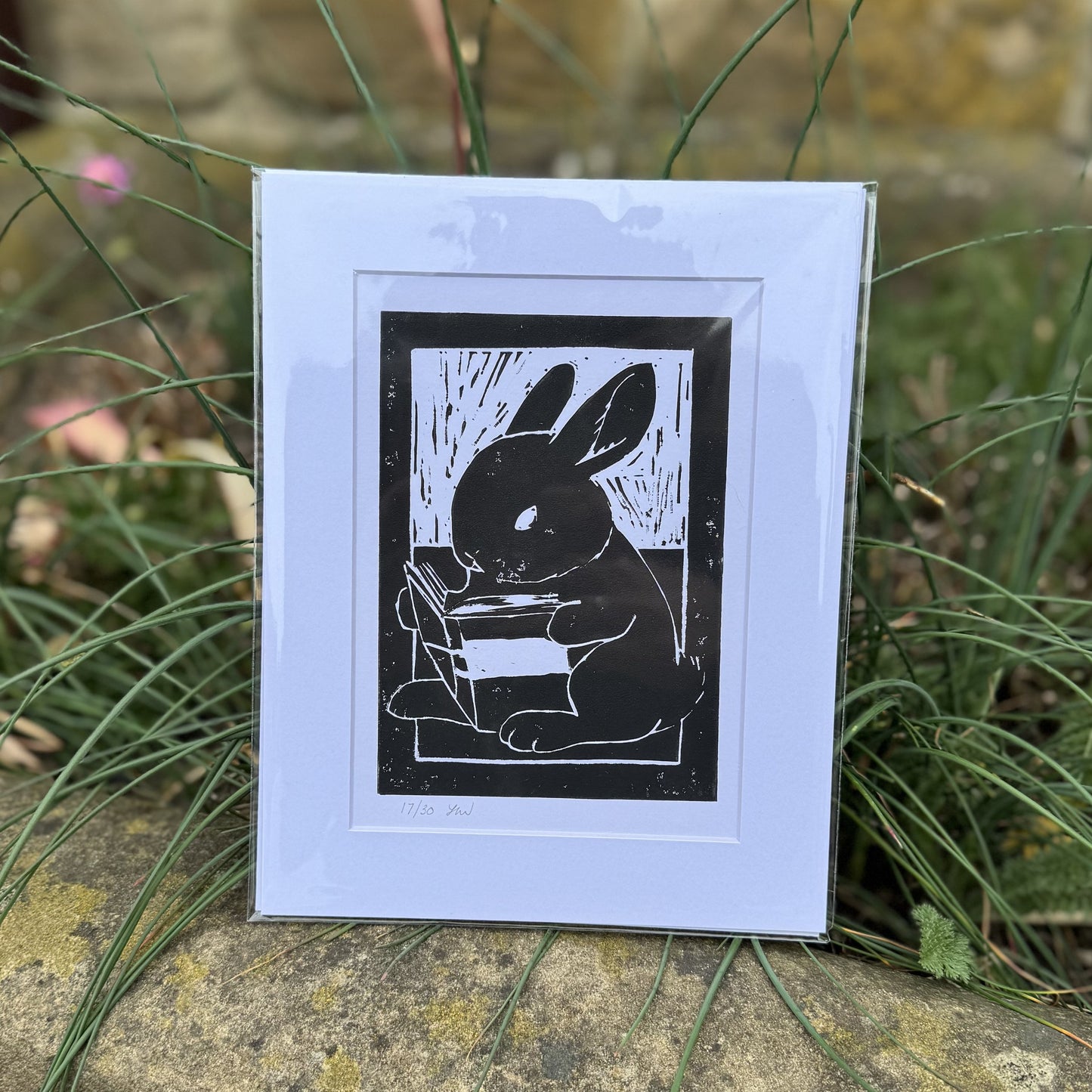 Reading Rabbit Print