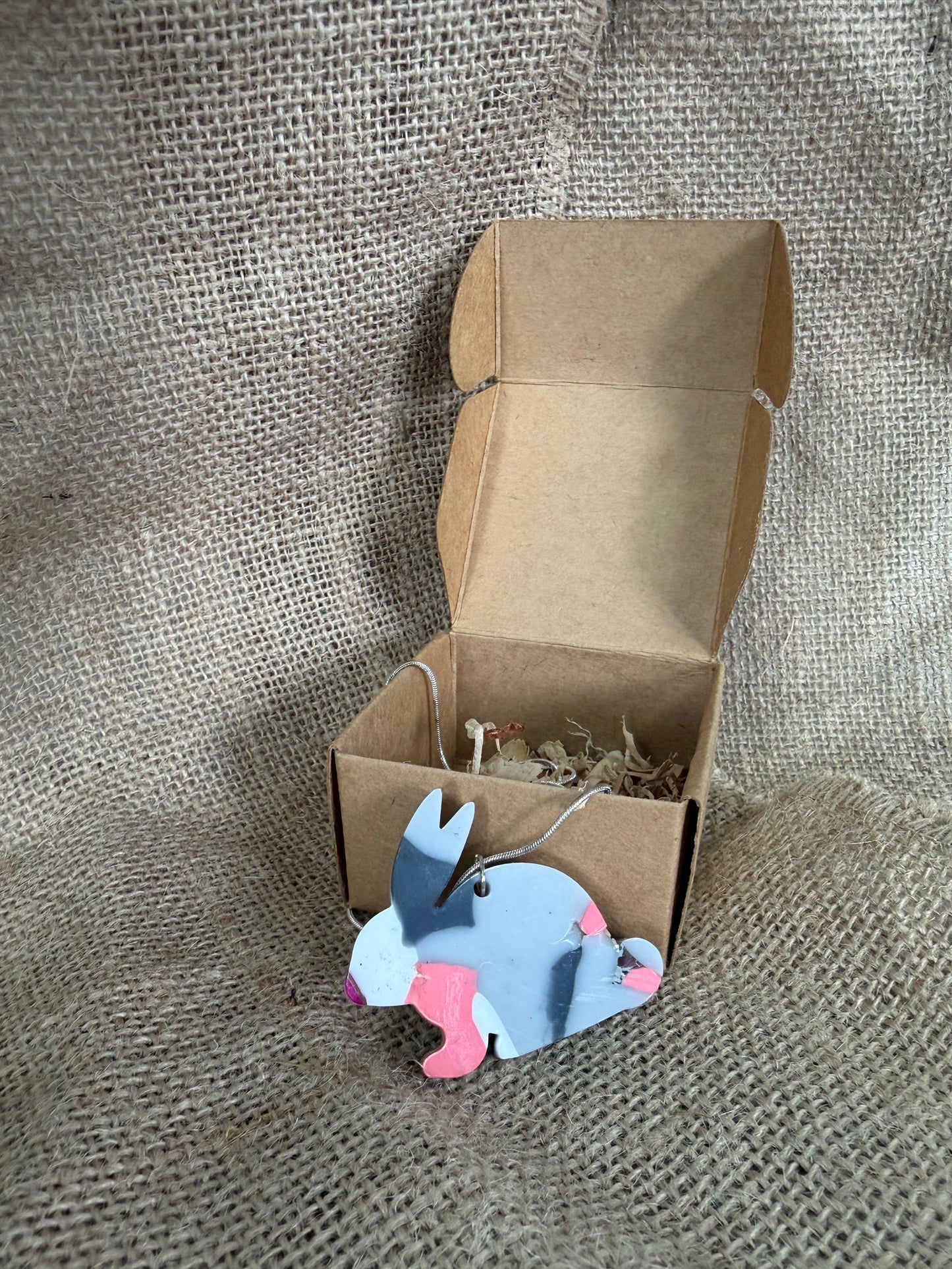 Handmade Necklaces - Pink and Grey (1)