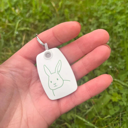 Recycled Bunny Keyring