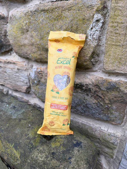 Burgess Excel Nature Snacks Forage & Feast Bar with Marigold