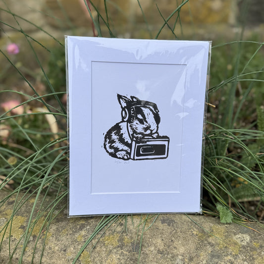 Headphones Rabbit Print